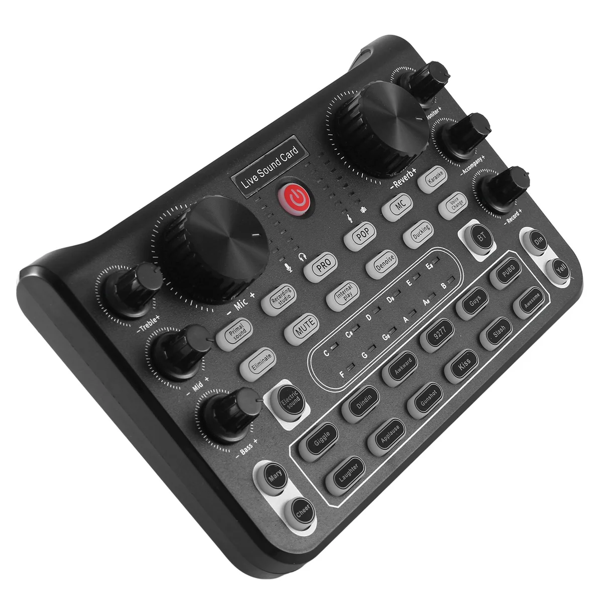 X60 English Version Professional Convenient Compact KTV Singing Sound Card Mixer for Live