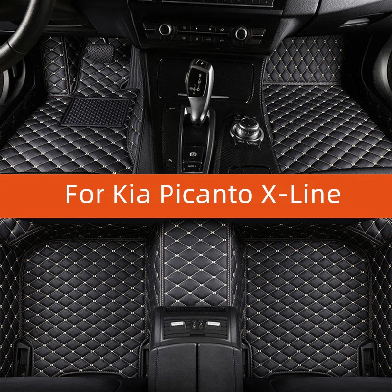 

Custom Leather Car Floor Mat For Kia Picanto X-Line 2020 2021 2022 2023 2024 2025 2026 2027 Car Mat Interior Accessories