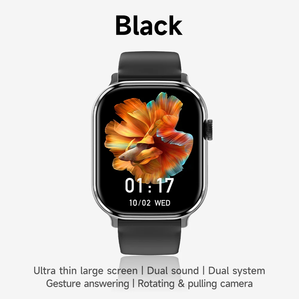 VP69 5G full Netcom 2.39inch Amoled Android 15.0 Smartwatch Smart Watches With 8MP 200° Rotating Camera GPS WIFI Sim Card Slot