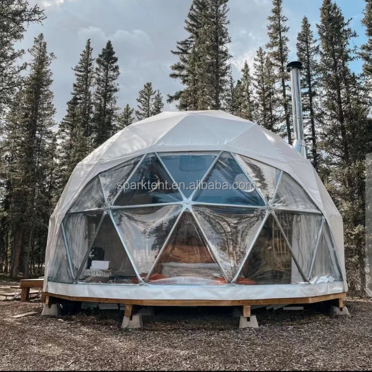 Waterproof Prefabricated House, 6m Luxury Geographic Dome Tent, For Resort Hotel & Home Use, Winter Igloo, Glamping Dome Shelter