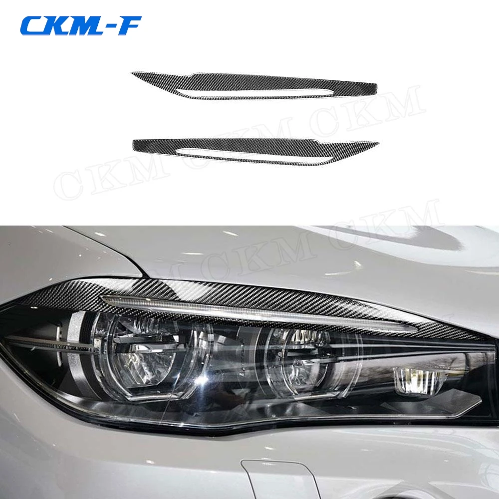 

Carbon Fiber Front Bumper Lip FogLamp Eyebrow Car Light Decoration Cover Body Kits For BMW X5 F15 2014 2015 2016 2017 2018