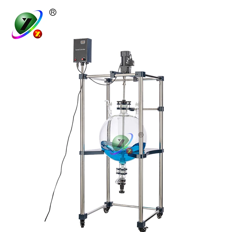 50L Stainless Steel Automatic Liquid-Liquid Separator Mixer Blender Reaction Kettle with Motor 120W 220V
