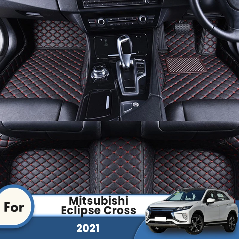 RHD Car Floor Mat For Mitsubishi Eclipse Cross 2021 Custom Leather Carpet Car Interior Decor Styling Accessories