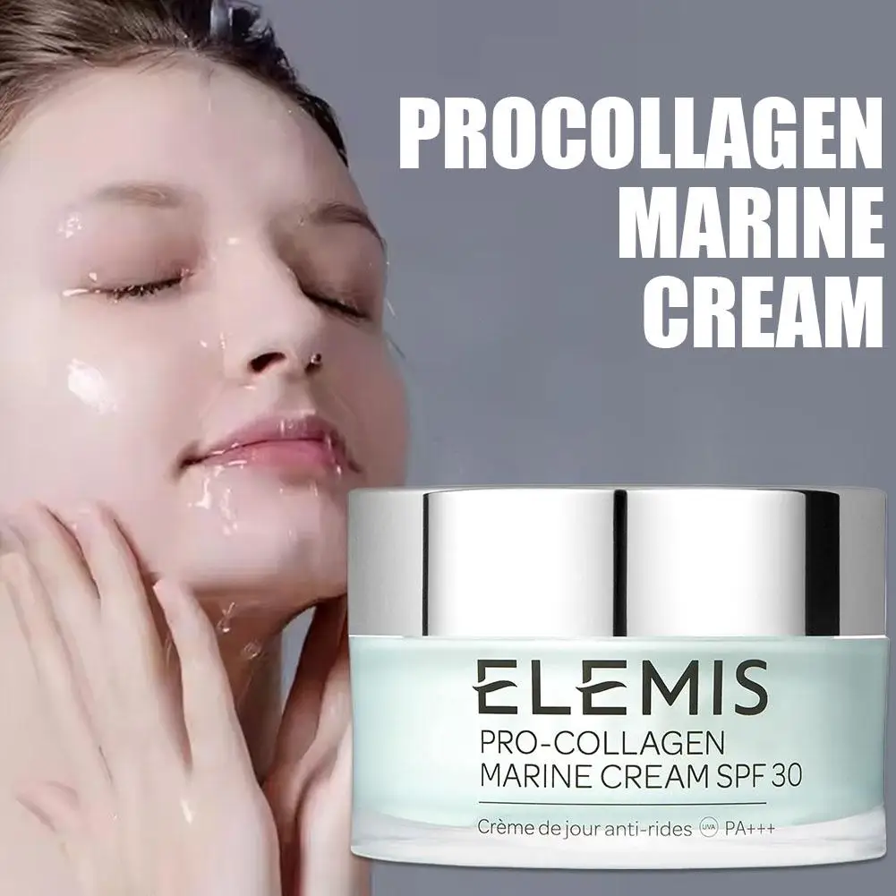 ELEMIS Pro-Collagen Marine Cream 50ml SPF30 Deeply Moisturizes Brightening Fade Dark Spots Nourishing & Smoothing Skin