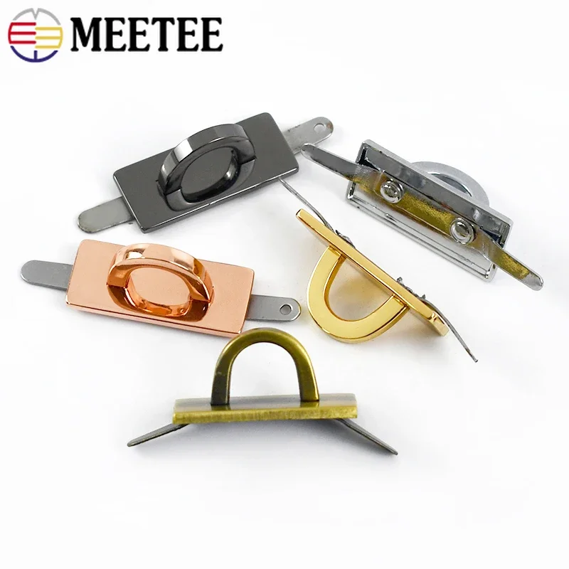 2/4/10Pcs 10mm Meetee Metal D Rings Bag Connector Buckles Arch Bridge with Screws Handbag Hanger Hooks Hardware Accessories