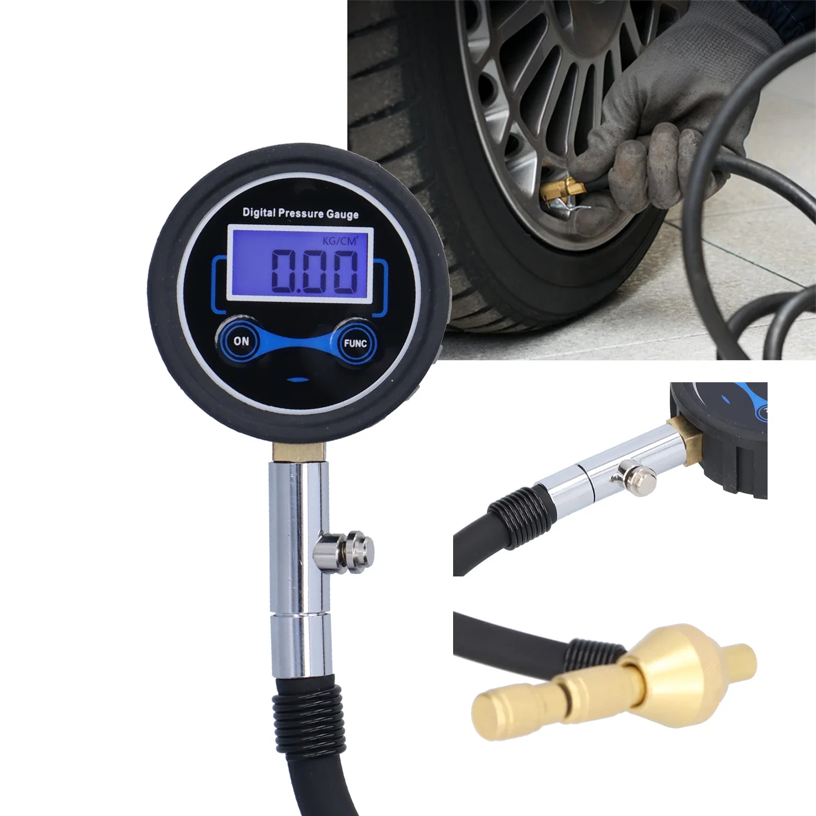 Manometro per pneumatici per Auto Tester digitale Display LCD manutenzione multifunzionale di riparazione automatica ad alta precisione