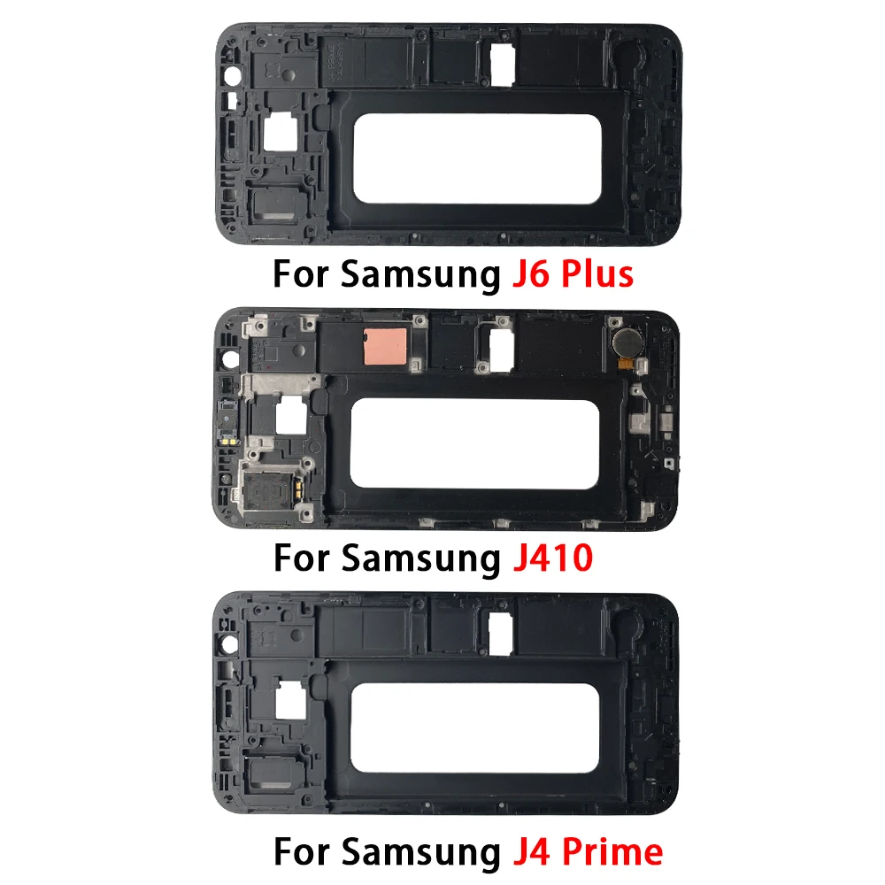 NEW LCD Frame Bezel For Samsung J4 Core J4 Plus J400 J5 Prime J5 Pro Front Housing Middle Shell Screen Holder Replacement Parts