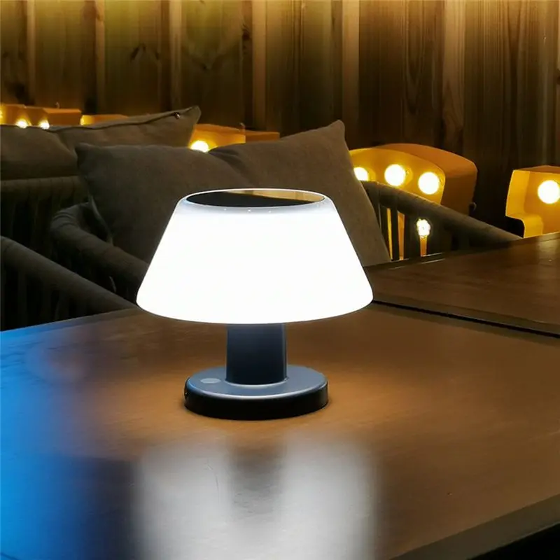 [NEWA08R】 Outdoor Solar Table Lamp Waterproof Garden Indoor Desk Solar Read Lamp Dimmable Cordless Night Light Durable Easy To U