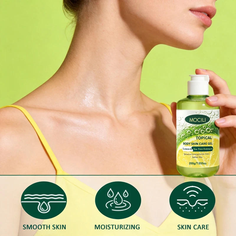 Gentle Lemon Tea Tree Body Moisturizing Gel Nourish Body Skin Soften Rough Texture Improve Dull Skin Appearance Skincare 200g