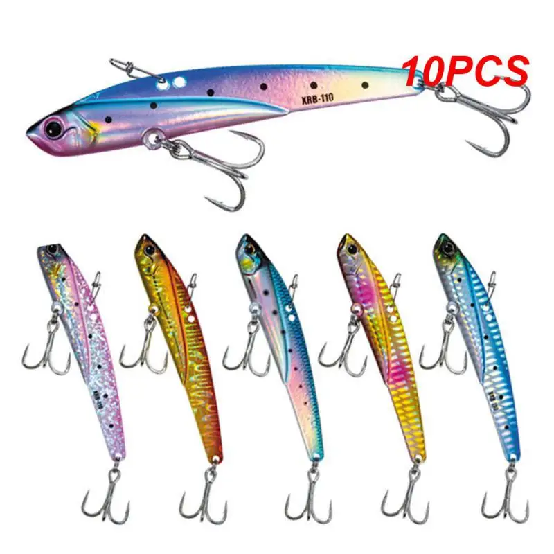 

10PCS Metal Vibration Fishing Lure Baits 110mm 45g Sinking Pike Seabass Isca Artificial Bass Bait Deep Sea Jig Pesca Accessories