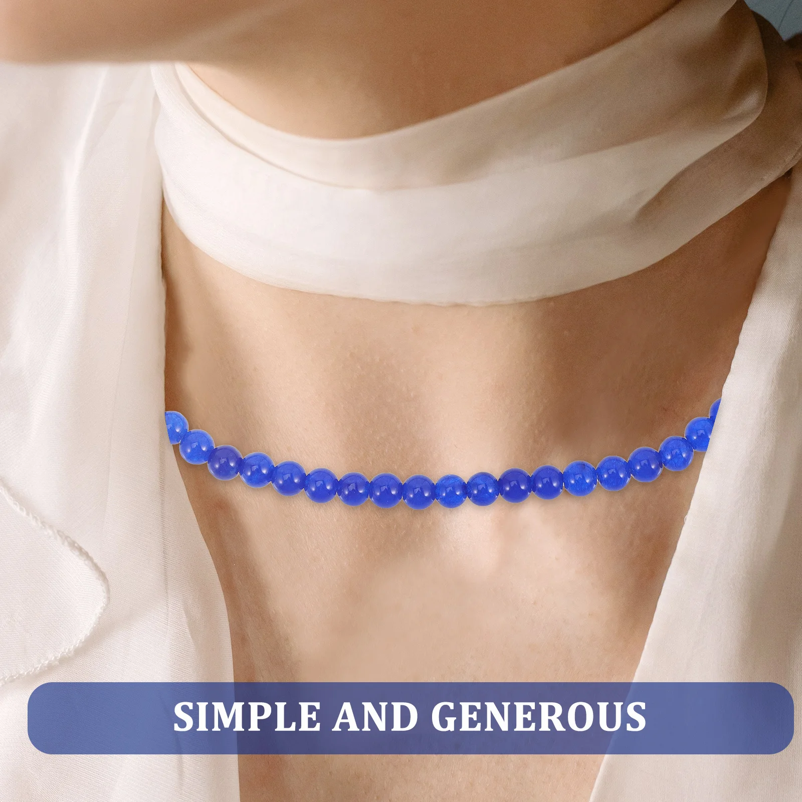 

2 Strings DIY Stone Beads Smooth Round Durable for Necklace Bracelet Pendant Handcraft Jewelry Strings Beads Charm