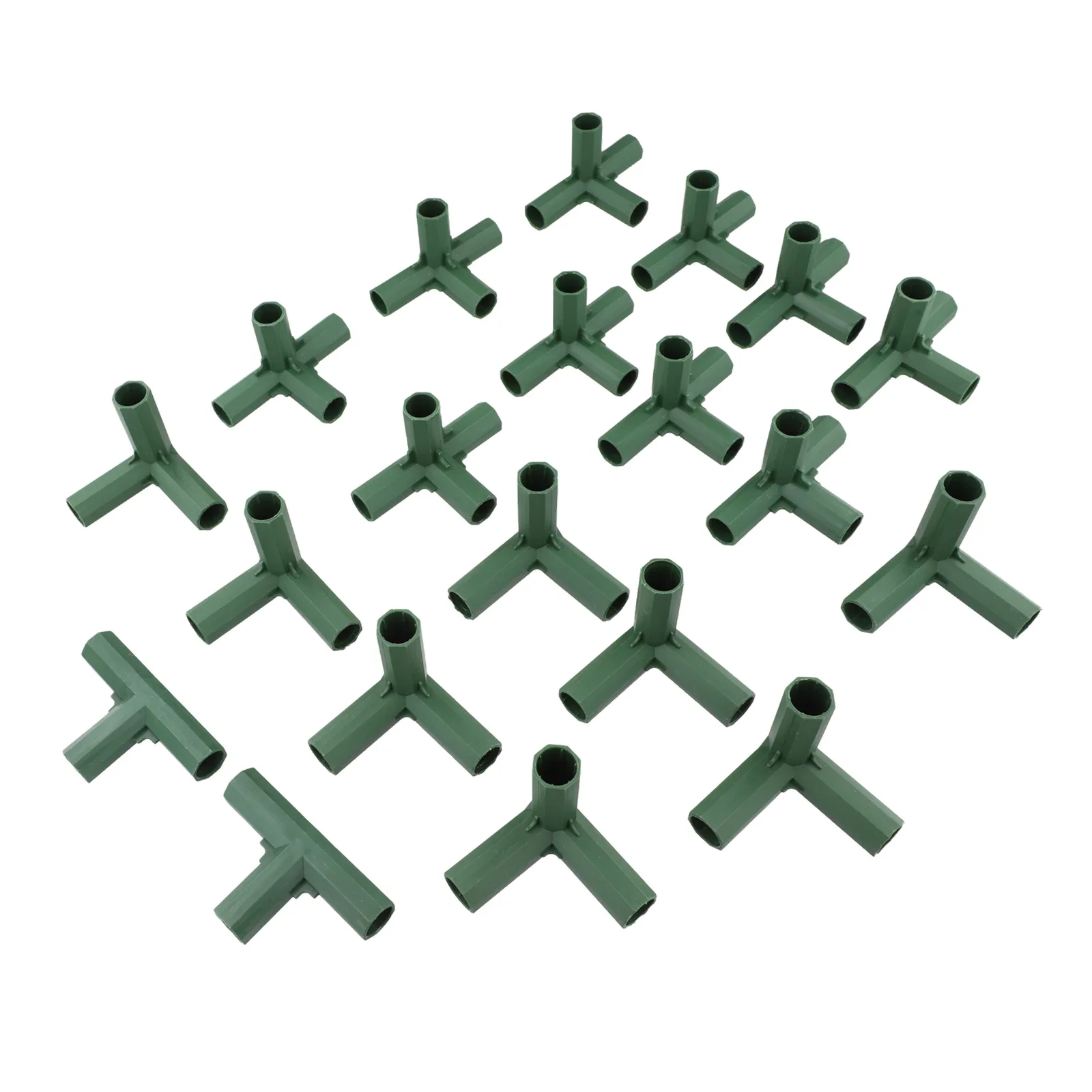 20pcs 16mm Round Tube Three-Way Four-Way Five-Way Greenhouse Frame Building Connector Flower Rack Greenhouse Frame Structure