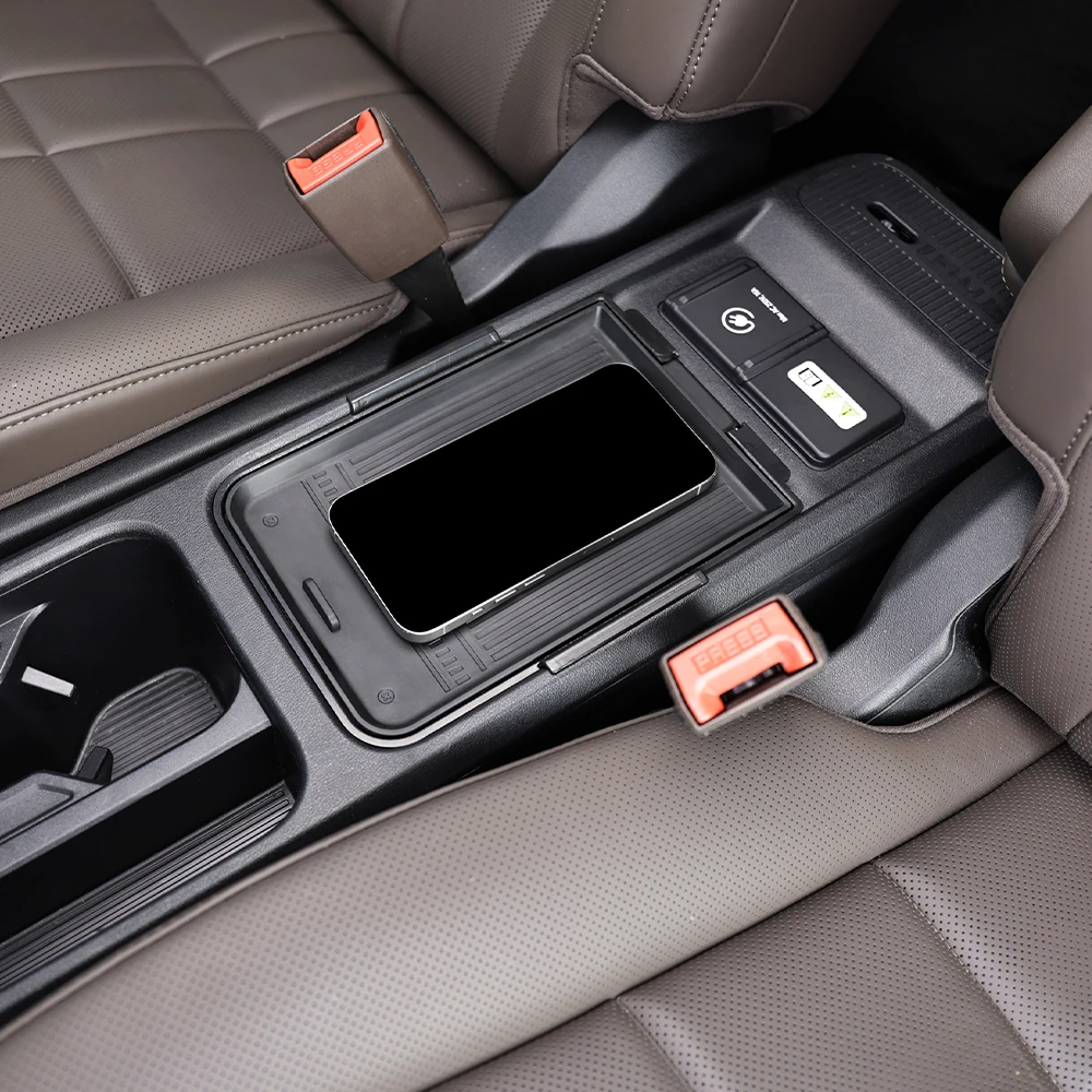 

For KIA PV5 2025 2026 LHD Interior Armrest Storage Tray Organizer Central Console Box ABS Car Styling Accessories