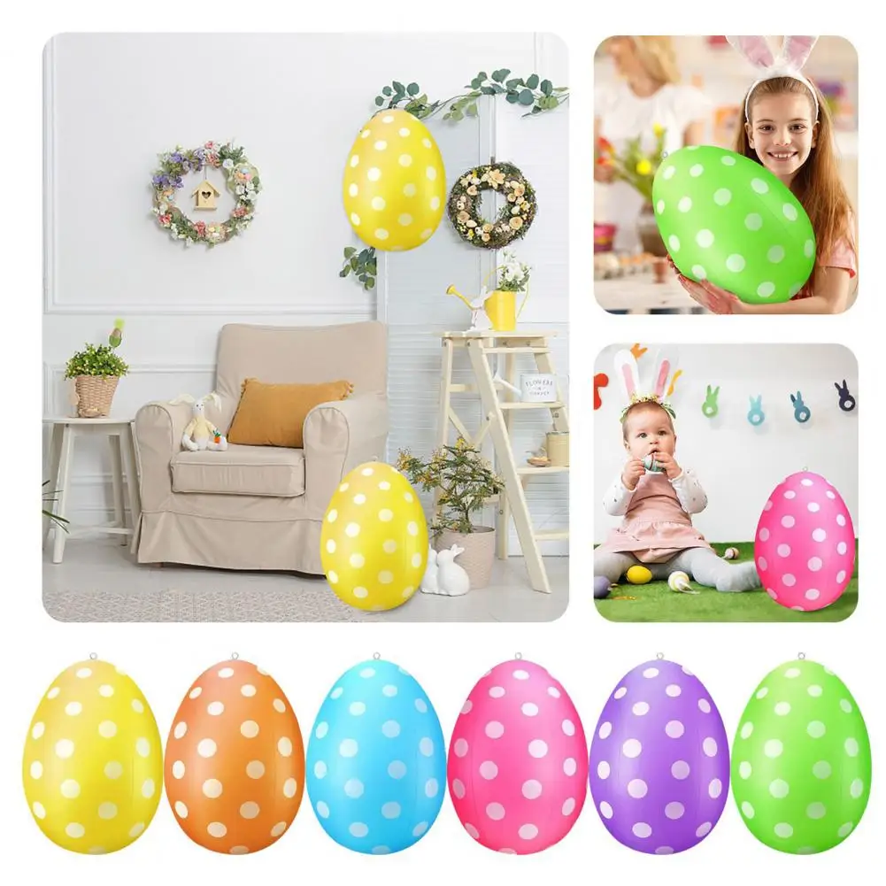 24 Inch Easter Inflatable Egg Ornament Large Size Egg balloons For Yard Garden Party Festive Decorations Outdoor Garden Pendant