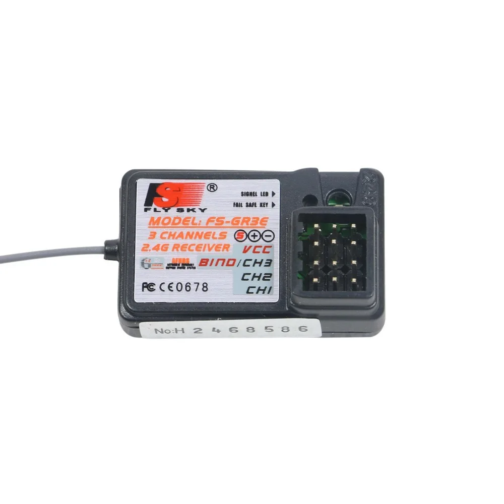 2pcs Flysky FS-GR3E AFHDS 2.4G 3CH Receiver for FS-GT2 FS-GT2B FS-GT3B FS-GT3C FZ-IT4S RC Car Boat