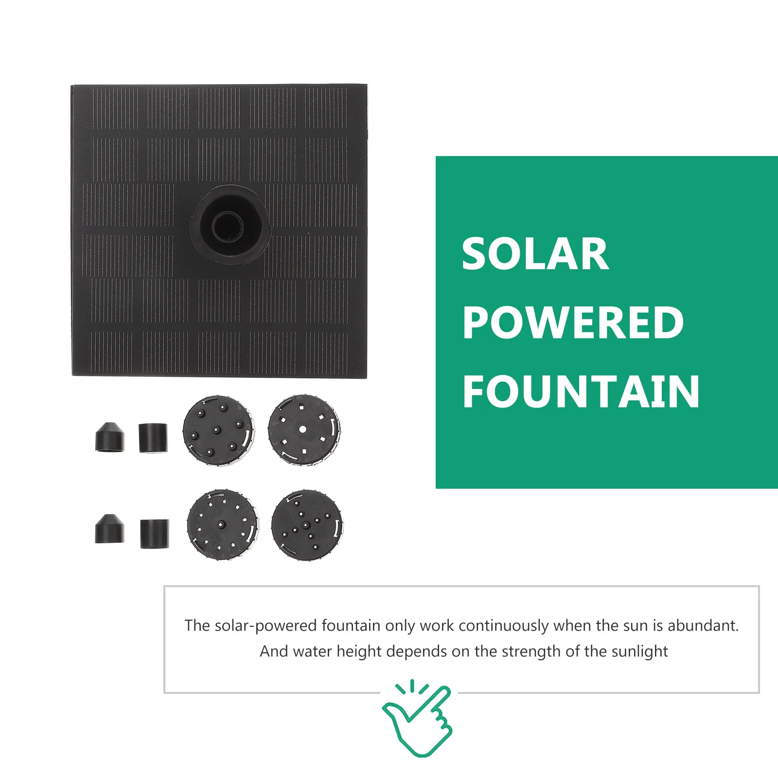 

1Pcs Solar Powered Fountain Pump Square Floating Water Pump for Garden Pond Pool Outdoor Decorative Fountain Patio Decoration