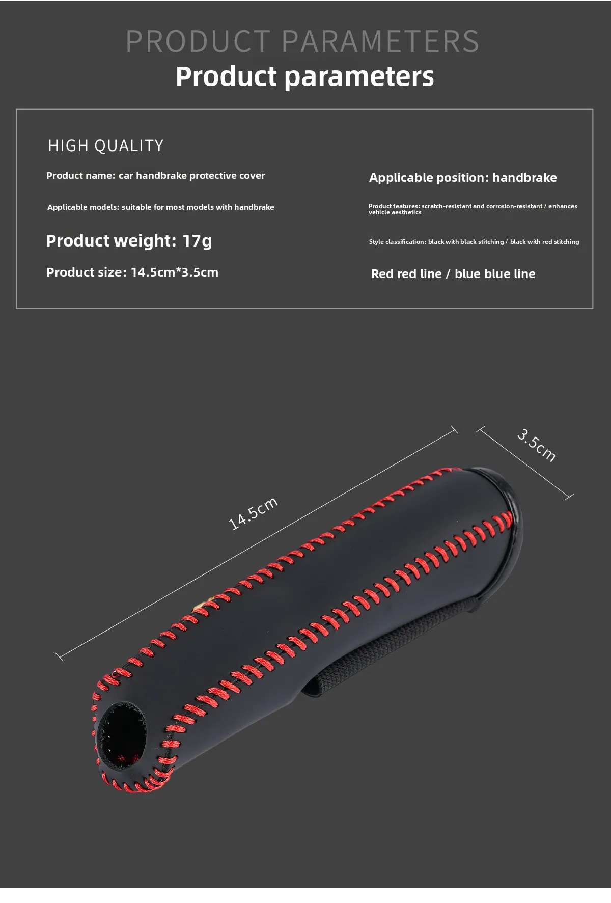 Leder-Handbremshebel-Abdeckung für Volkswagen VW Golf 4 5 6 7 MK4 MK5 MK6 MK7 GTI R Tiguan Jetta MK4 MK5 MK6 – Detail 7