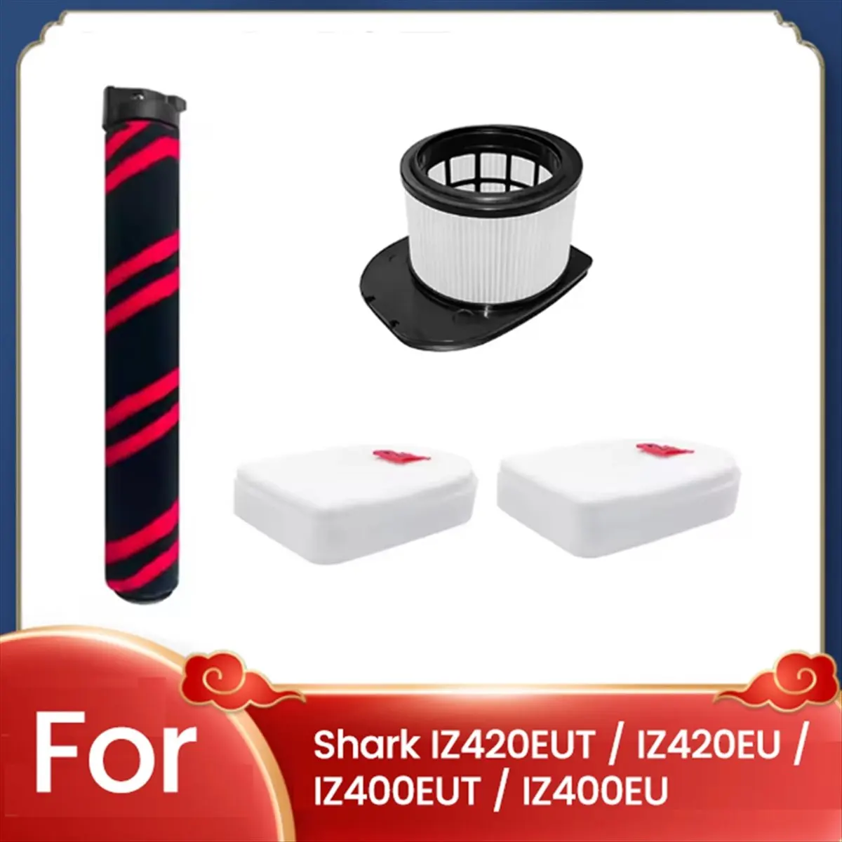AA96 Roller Brush HEPA Filter Foam Felt Filter for IZ420EUT/IZ420EU/IZ400EUT/IZ400EU Cordless Stick Vacuum Spare Parts