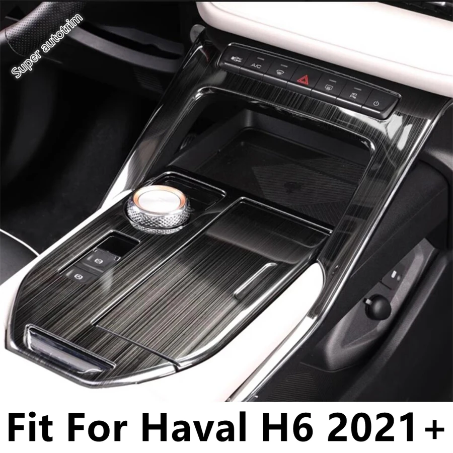 

Central Control Gear Shift Box Water Cup Panel Frame Stickers Cover Trim Accessories Interior For Haval H6 2021 2022 2023 2024