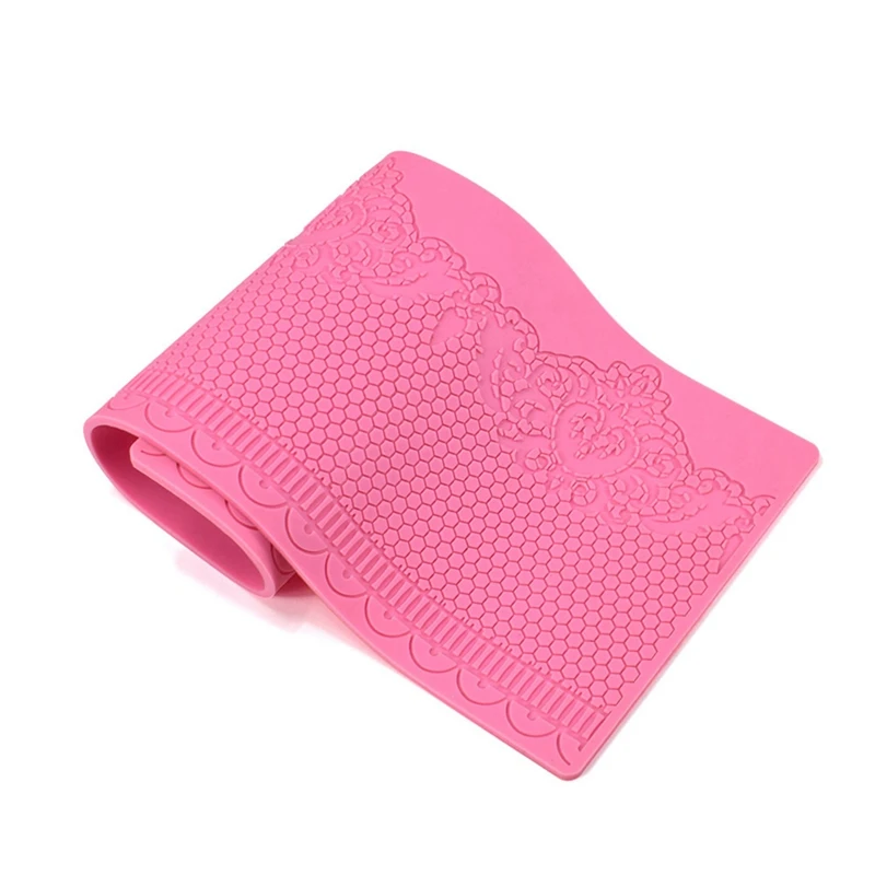 DIY Craft Honeycomb Impression Cake Lace Mat Fondant Border Silicone Mold Cake Decorating Tools Kitchen Bakeware