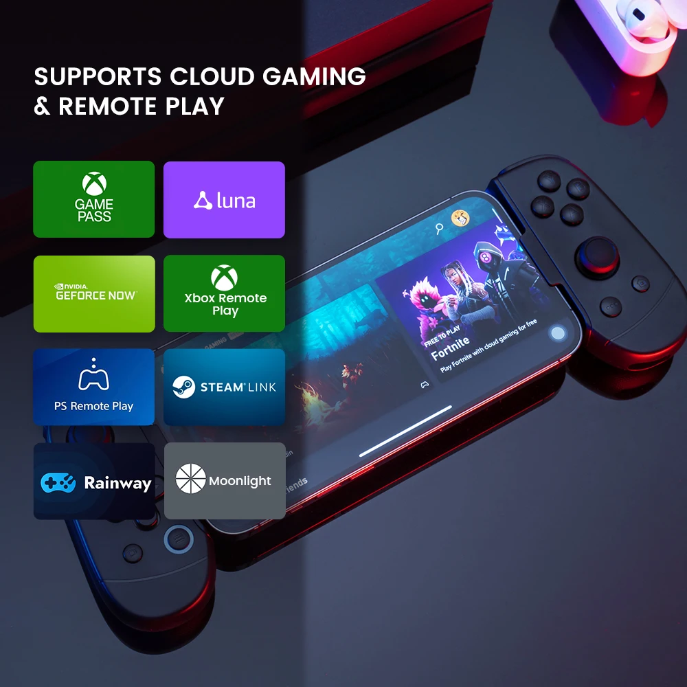 عصا تحكم ألعاب للجوال من LEADJOY M1B لهواتف iPhone غمبد عصا تحكم لألعاب Xbox لعبة تمرير STADIA xCloud GeForce الآن لونا ستيم لينك