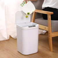 Smart Opening and Closing 15/18L Household Storage Bucket for Living Room and Kitchen, Automatic Induction Trash Can