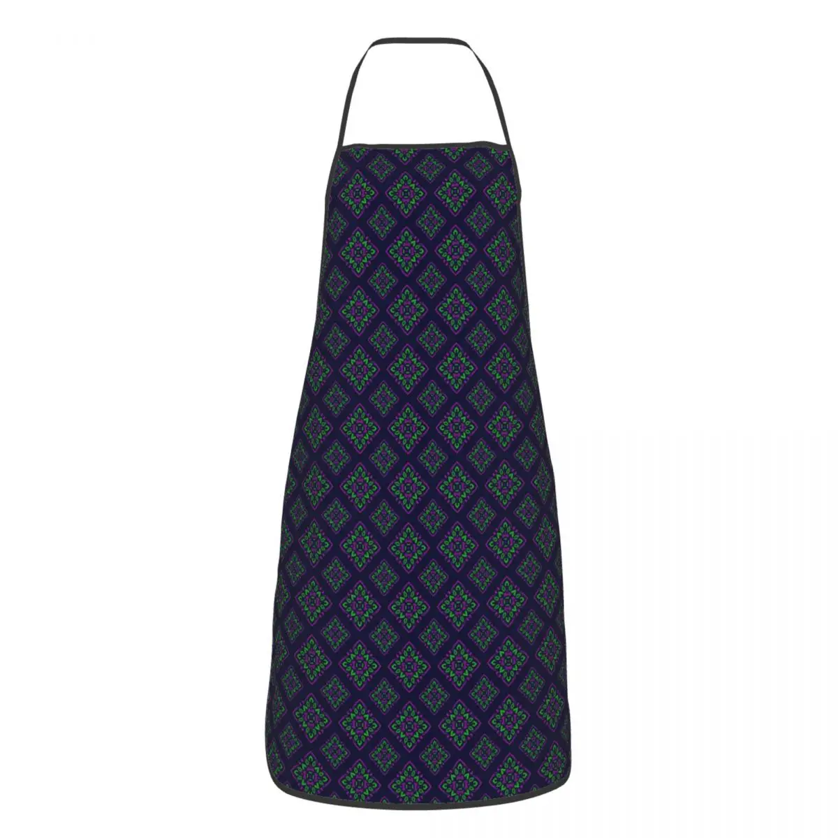 

Custom Unisex Ikat Geometric Tribal Ethnic Pattern Kitchen Chef Cooking Baking Apron Men Women Tablier Cuisine for Painting