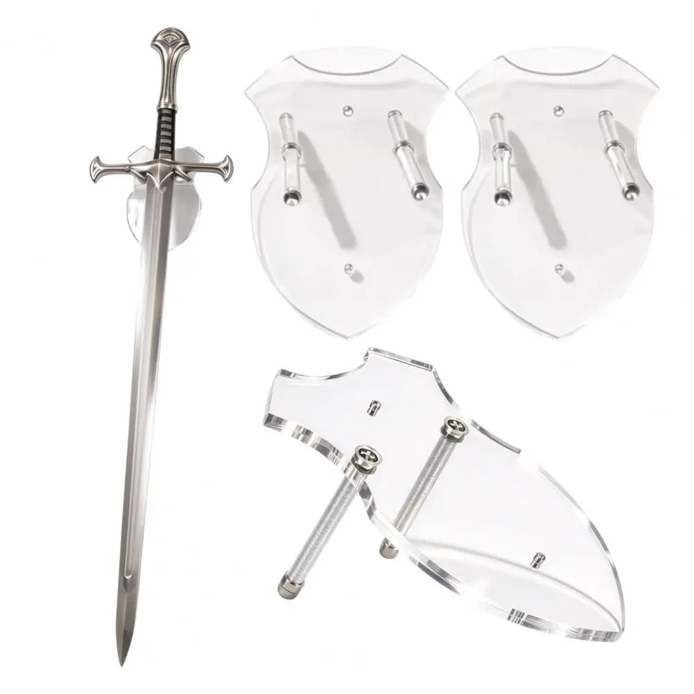 Wall Mounted Swords Display Stand Decorative Wall Holder for Fantasy Props Acrylic Swords Wall Mount Rack Vertical for Game