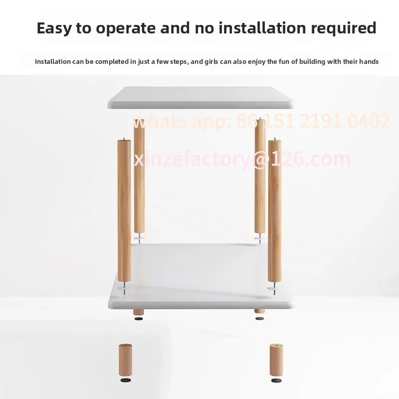 

Customizable Couch side living room rectangular simple small tea table bedroom bedside small table shelf corner table