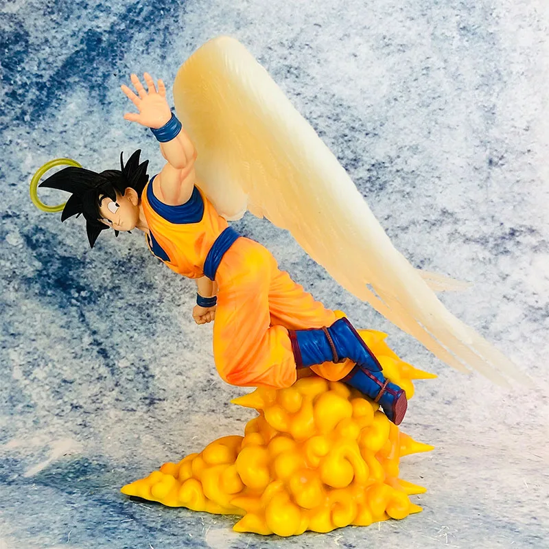 28cm Dragon Ball GK Angel Wukong Wings Toriyama Akira Anime Peripheral Action Doll Scene Handmade Model Statue Ornament giftstoy