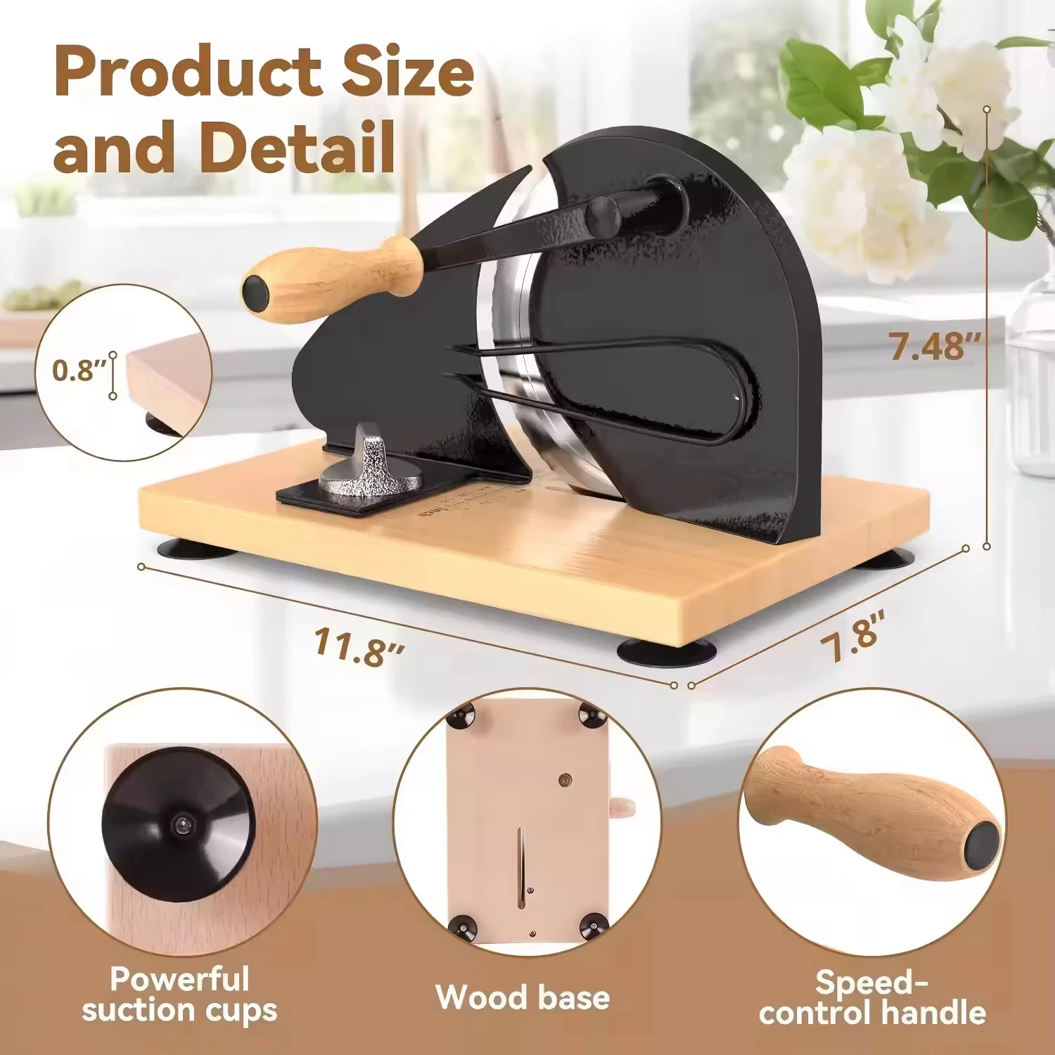 Household Manual Slicer For Bread Toast Sausage Meat, Multifunctional Kitchen Cutting Tool Baking Food Accessories