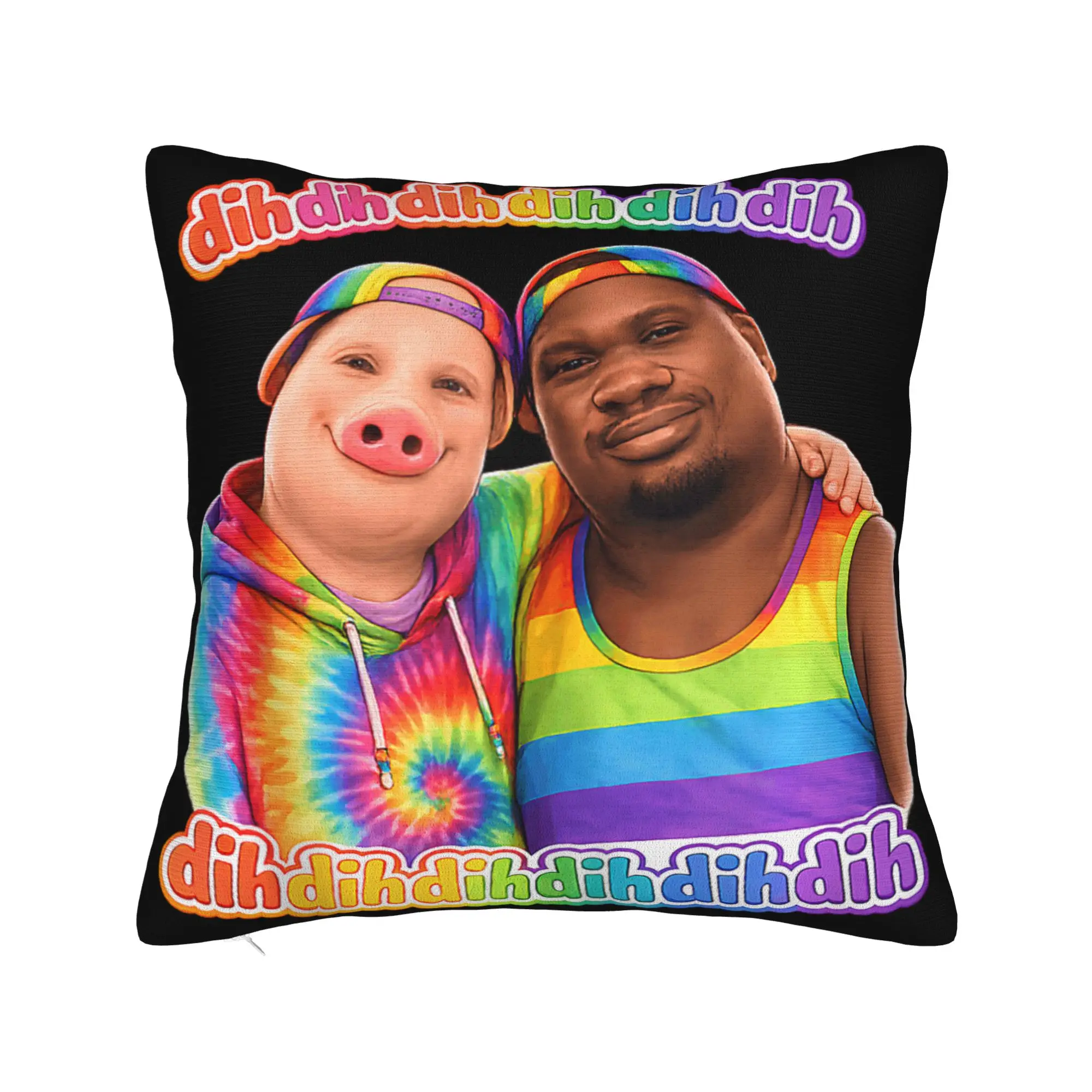 John Pork Dequavious Pork Dih Gay Pride Month Brainrot Meme Pillow Case Soft Pillow Cover Pillowcases For Chair Sofa Home Decor