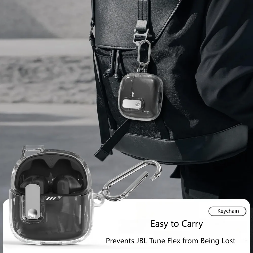 Anti-drop Protective Case with Electroplated Lock Buckle For JBL Mini Bean / TUNE FLEX - New Bluetooth Headset Cover