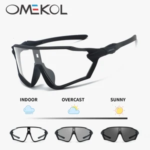 Omekol photochromatic glasses for cycling, sports glasses for bike, men and women, MTB, baseball, softball 12 Main Sales Glasses Male Cycling - №5