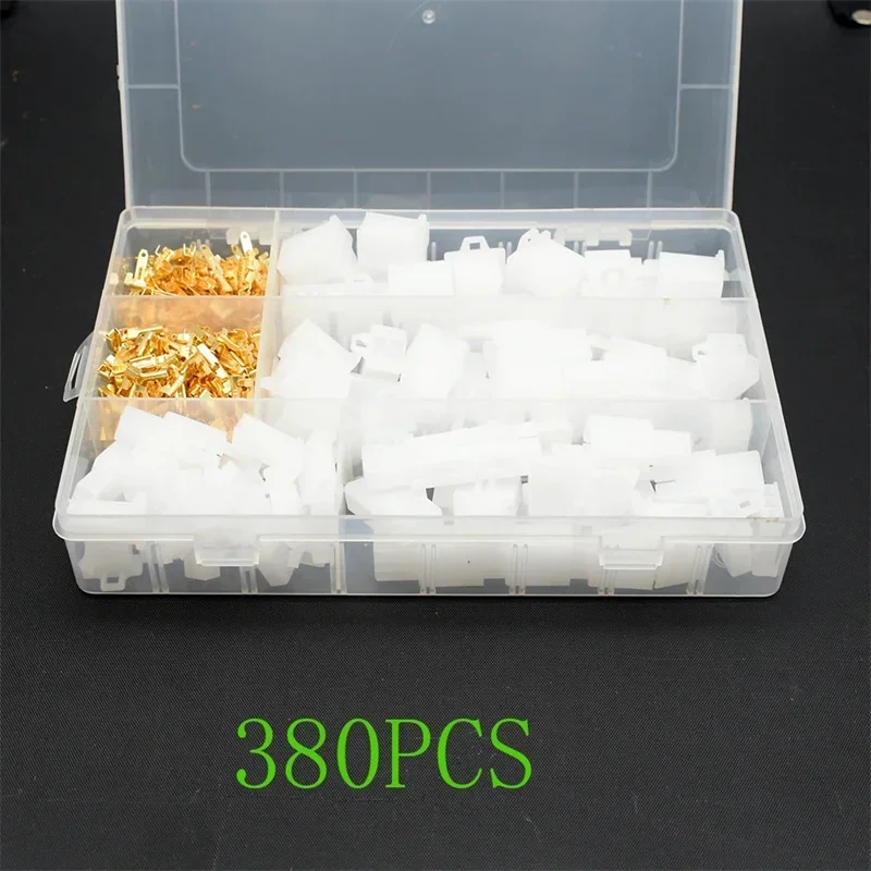 Car Motorcycle 380Pcs Electrical 2 3 4 6 Pin Male Female Terminals Automotive 2.8 plug Kit Boat Wire Connector Terminal