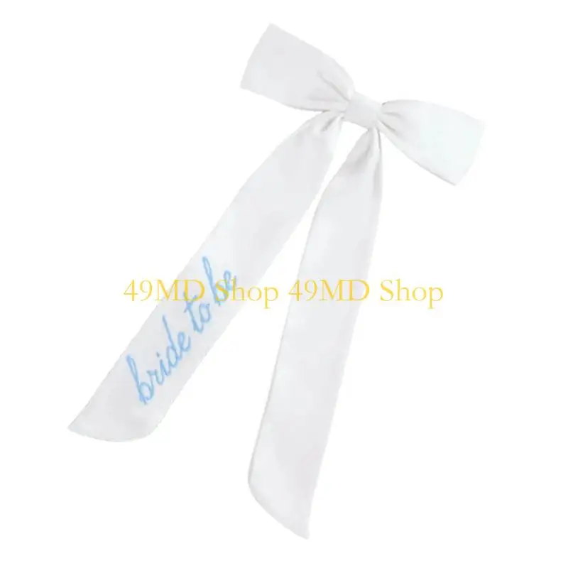 

49MD 1PC Fashionable Large Bows Hair Clip Tassels Ribbon Bowknot For Wedding Event