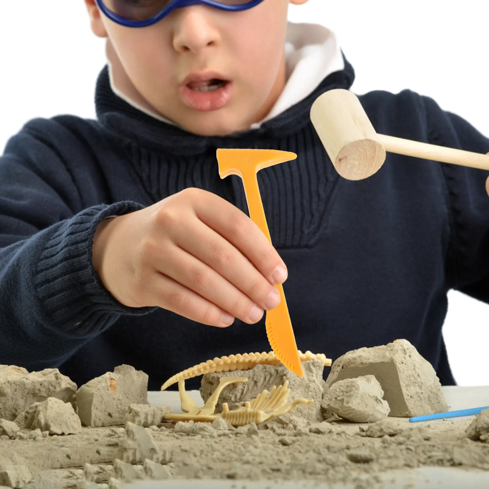 30Pcs Dinosaur Digging Tools Kit Comprehensive Excavation Set for Kids Science Education Paleontologist Role Play Learning