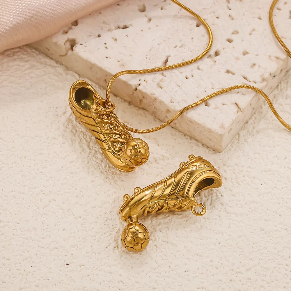 3pcs Stainless Steel Connectors Charm Gold-plated High Heels DIY Necklace Keychain Making Jewelry Findings Accessories Wholesale - Detail 1