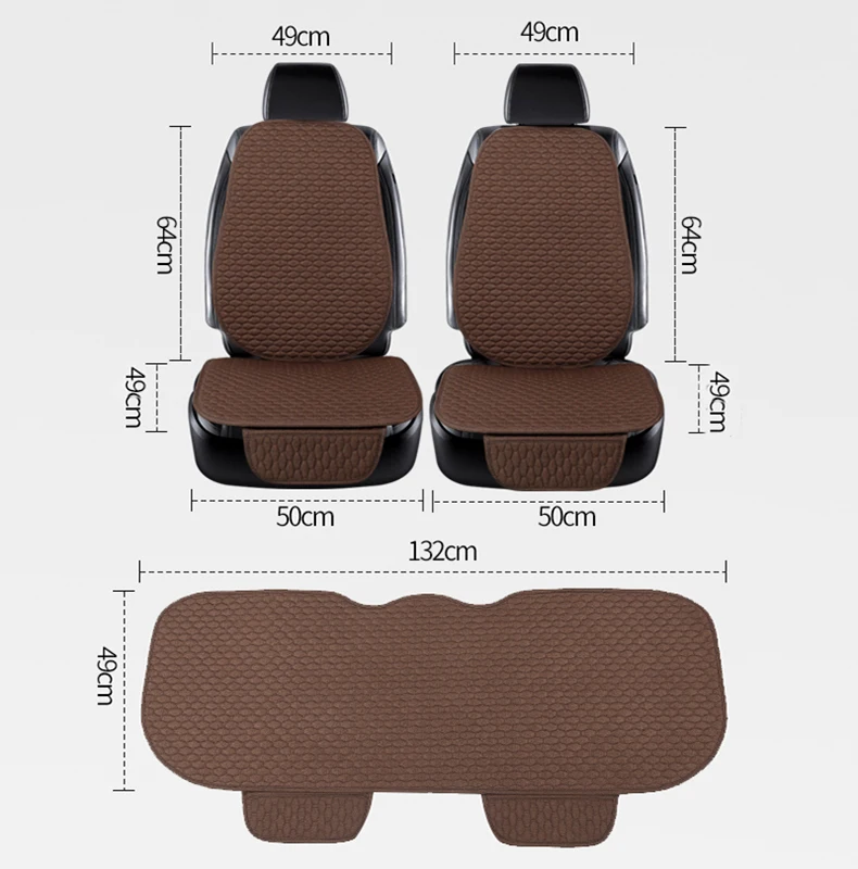 Auto sitz abdeckung vorne/hinten flachs sitz schützen kissen automobil sitzkissen protector pad auto abdeckungen matte schützen – Detail 3
