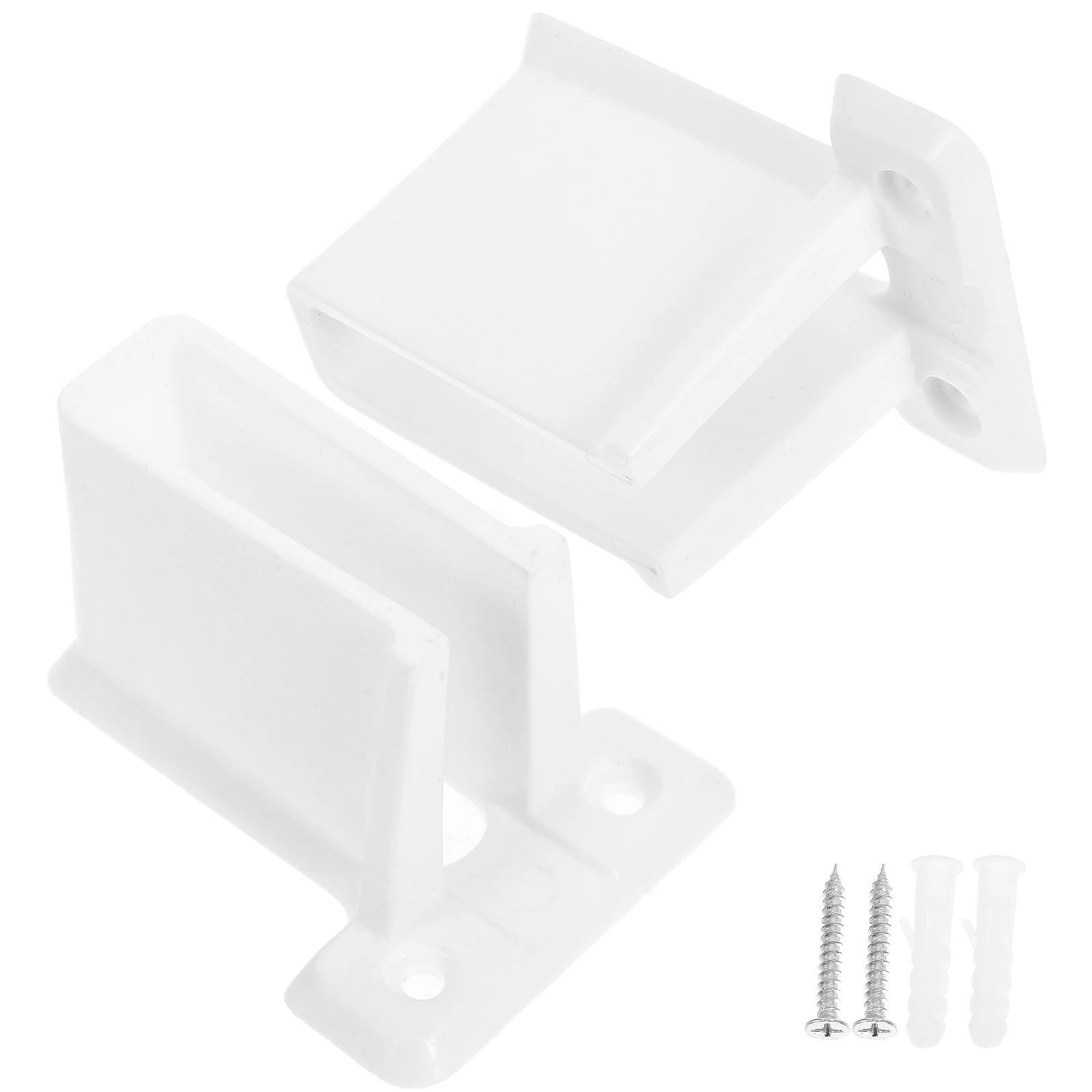

2Pcs Plastic Window Rod Supports Wall Mount Brackets Closet Shelf Holder Lightweight Storage Solutions Wire Shelves Accessories