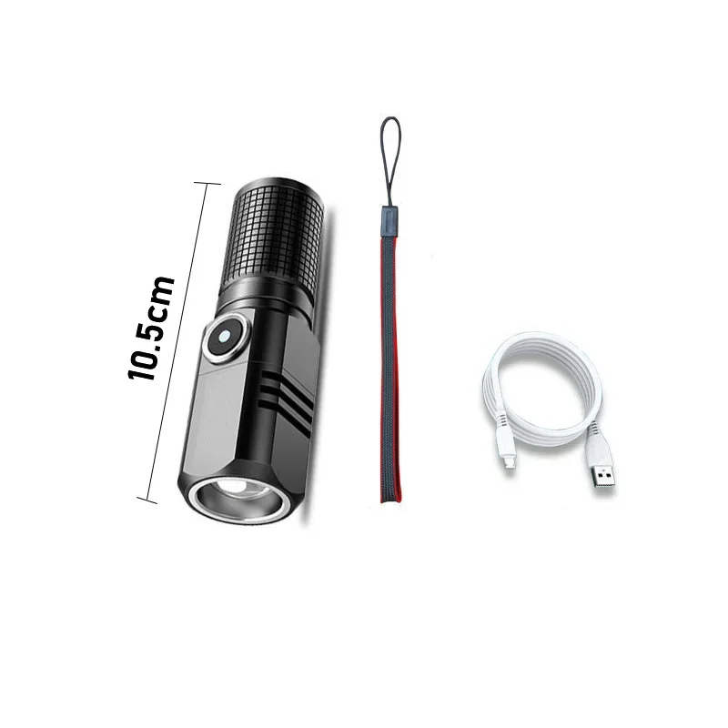 FANZHI 10000 Lumen Mini leistungsstarke LED-Taschenlampe XHP50 Eingebauter Akku 3 Modi USB wiederaufladbar Blitzlicht Taschenlampe Lampe Taschenlampen 4