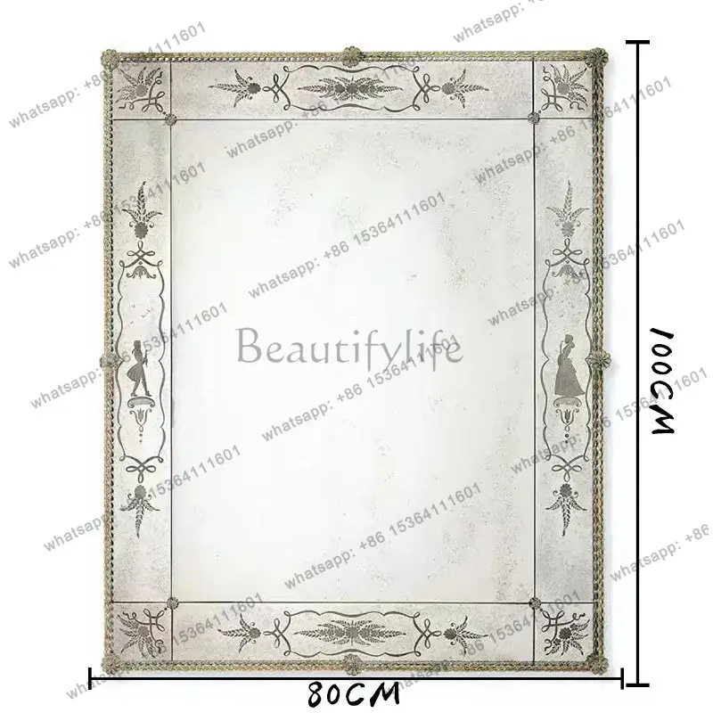 Premium makeup decorative mirror bathroom European home wall mirror