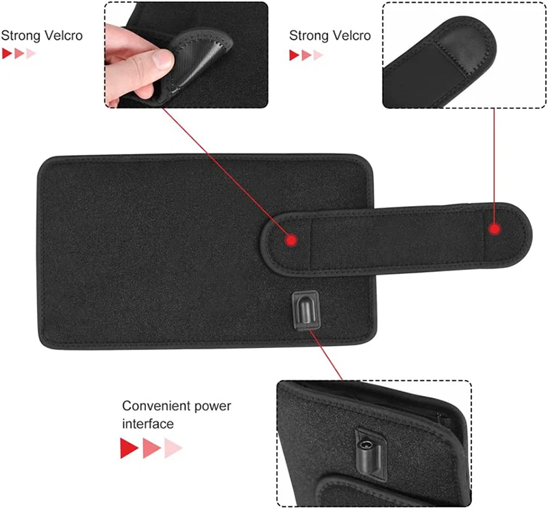 Tragbares Nah-Infrarot-Rotlicht therapie gerät führte Arme schlanker Pads Rotlicht wickel zur Schmerz linderung Fett verbrennung Körper abnehmen – Detail 15