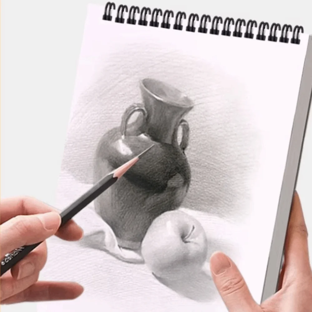 100 Sheets Coil Sketchbook Perforated Pages Easy To Tear Spiral Bound Artist Sketchbook 100gsm Thickened Paper Acid-Free Paper