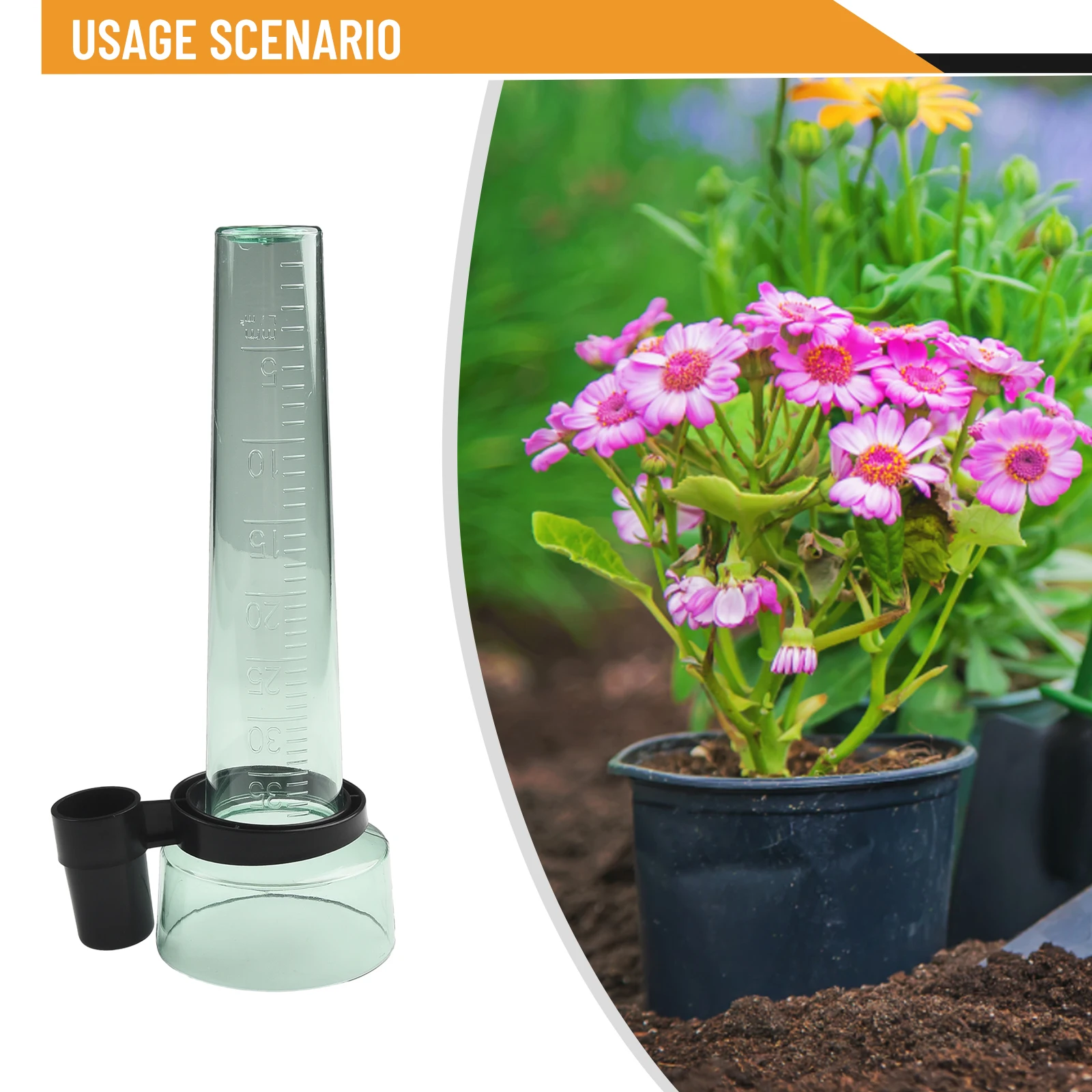 

High Quality Brand New Rain Gauge Rain Meter Water Rain Gauge Easy To Carry Garden Outdoor Rain Meter Light Green