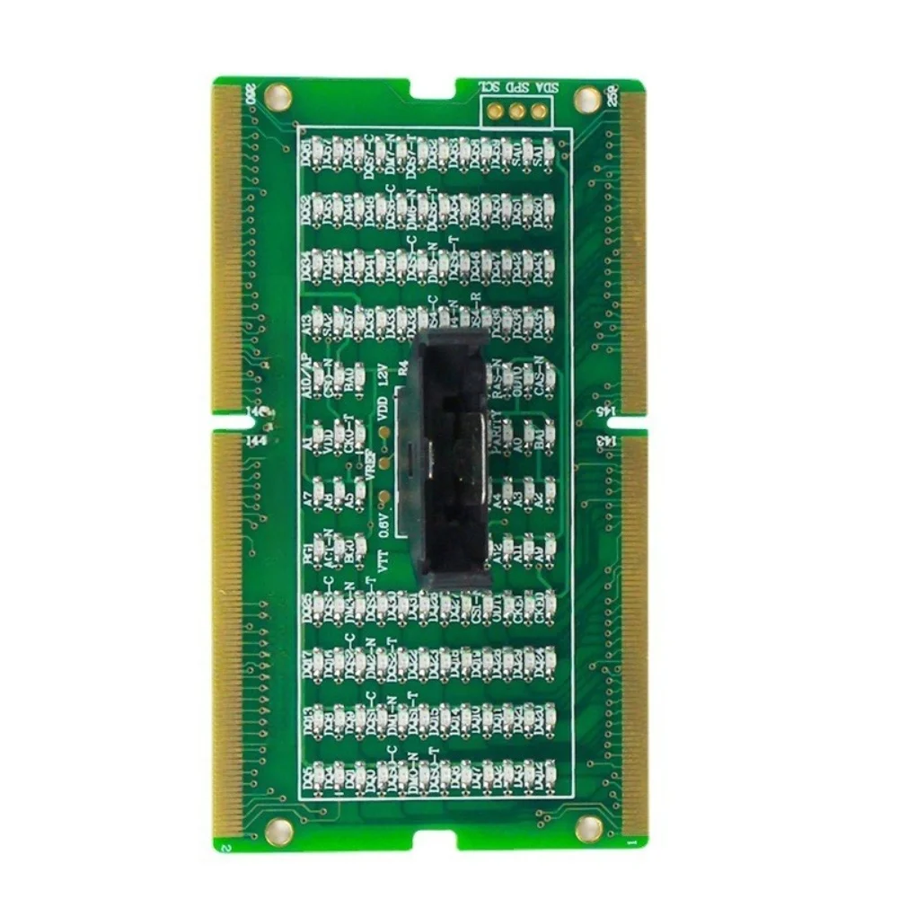 DR4 DDR3 SO-DIMM Memory Slot Tester Card Diagnose Circuit Issues For Laptop DDR4 DDR3 SO-DIMM Memory Slot LED Tester Card