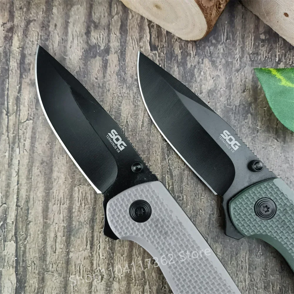 High Quality Flipper Assisted Folding Knife D2 Blade Nylon Fiber Handle Utility EDC Outdoor Hunting Hiking Tactical Pocket Knife