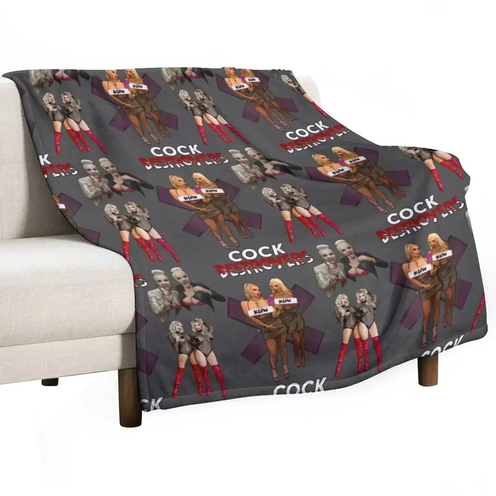 

Cock Destroyers Pattern Pack Throw Blanket Plush Moving christmas gifts Retros Blankets