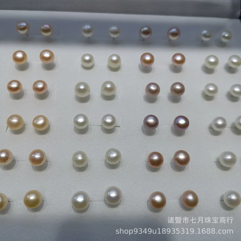 Freshwater Pearl Ear Studs 8-9mm Silver Needle Large Quantity and Excellent Price