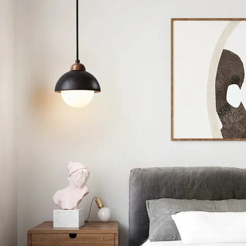 Cave Stone Pendant Lights Bedroom Bedside Balcony  Bar Counter Entrance Hanging Lamps